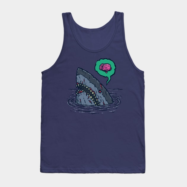 Zombie Shark II Tank Top by nickv47